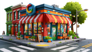 Google Street Corner Local Store