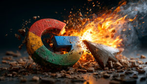 Google Click Logo Destroyed