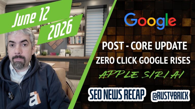 Récapitulatif vidéo Buzz : volatilité de la mise à jour post-core de Google, augmentation du zéro clic, Siri AI d'Apple et Google SEO Docs
                

