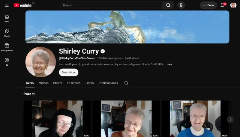 Shirley Curry chaîne de l'un des grands-parents les plus populaires sur YouTube