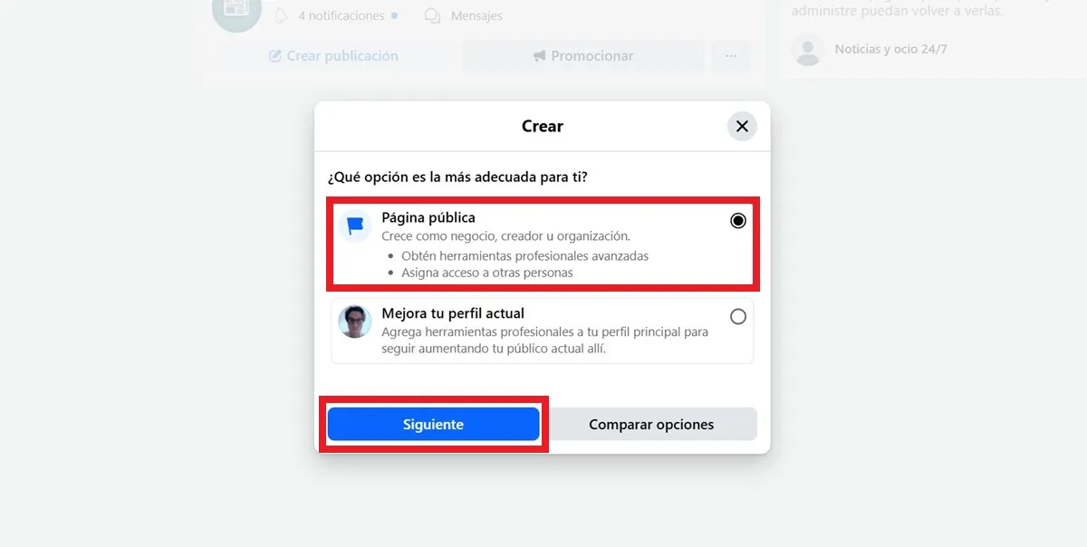 Ouvrir la page