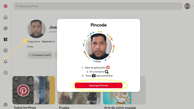 Comment créer un code PIN de profil sur Pinterest à partir du Web