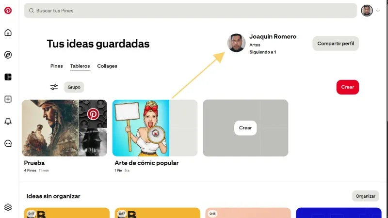 Comment créer un code PIN de profil sur Pinterest à partir du Web