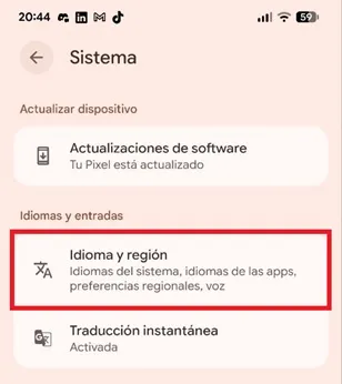 Changer de région
