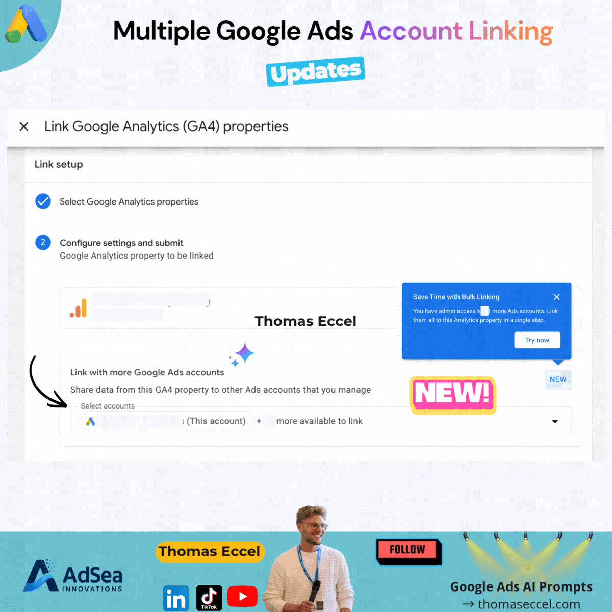 Lien groupé Google Ads avec Google Analytics