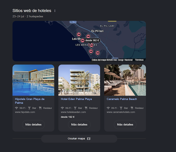 Recherche d'hôtels Google Eu5