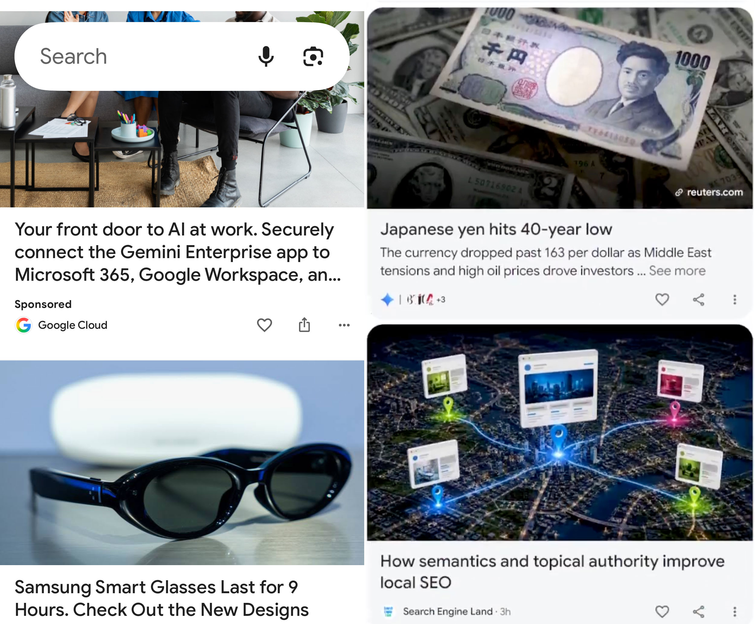 Google Discover Coins arrondis