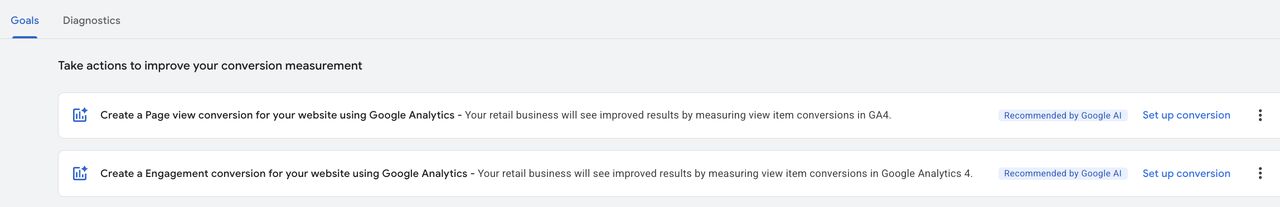 Annonces Google recommandées par Google Al Conversions