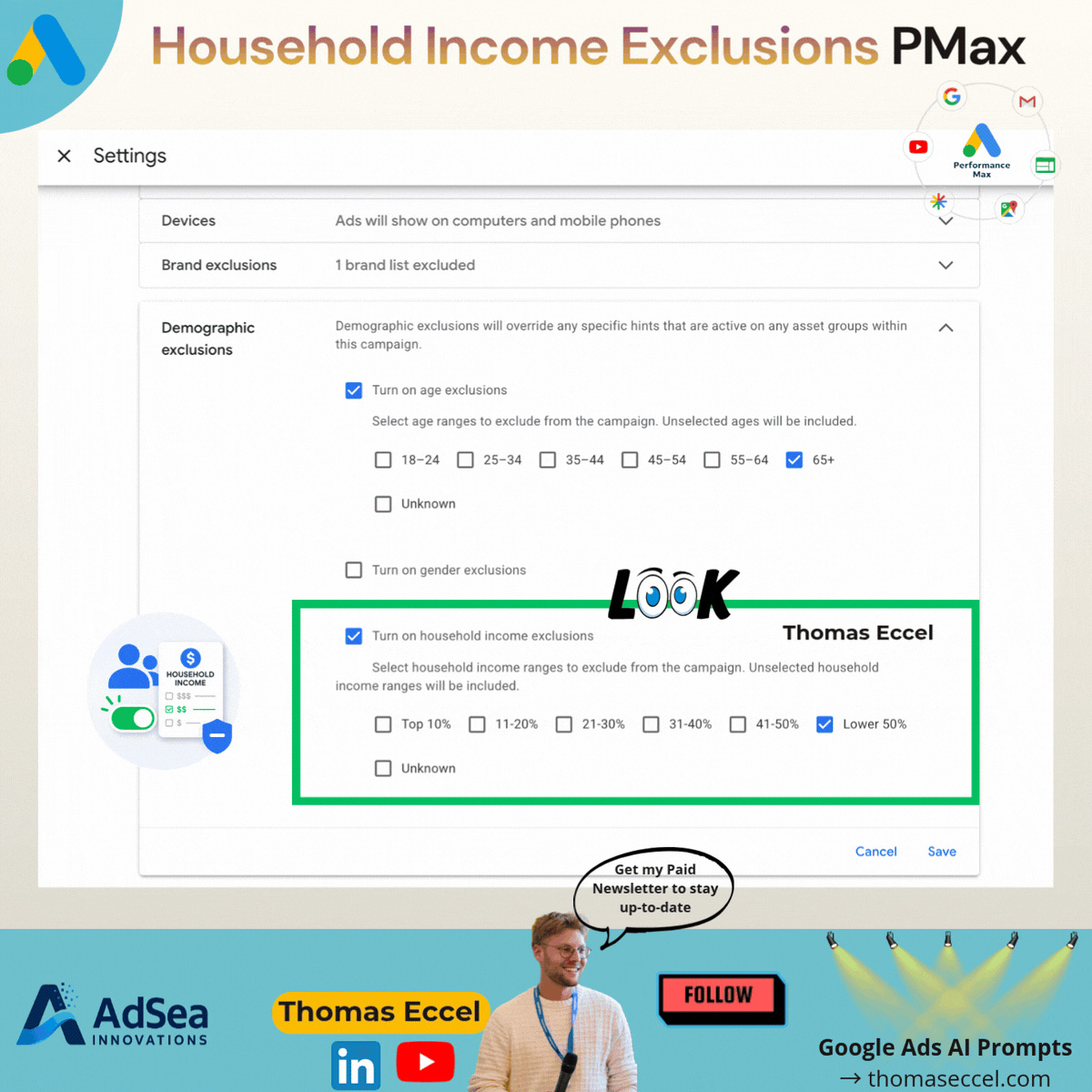 Exclusions de foyers Google Ads