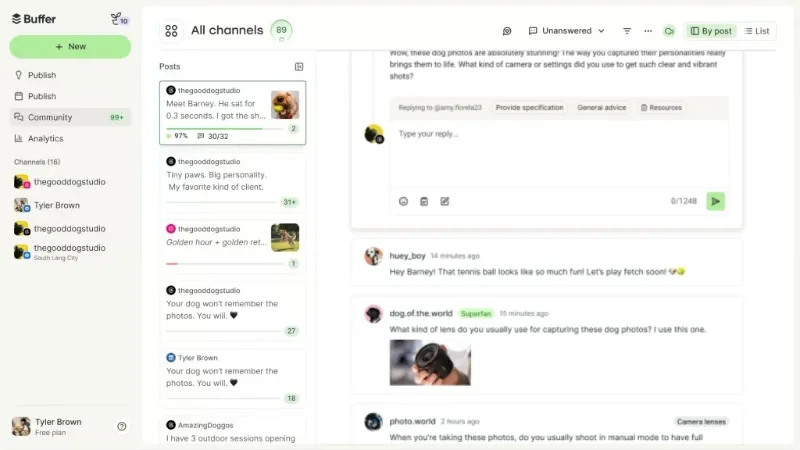 buffer Outils d'analyse et de gestion des réseaux sociaux