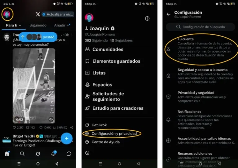 Étapes pour changer le nom d'utilisateur sur Twitter dans l'application Android