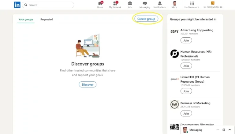 Étapes pour créer un groupe LinkedIn