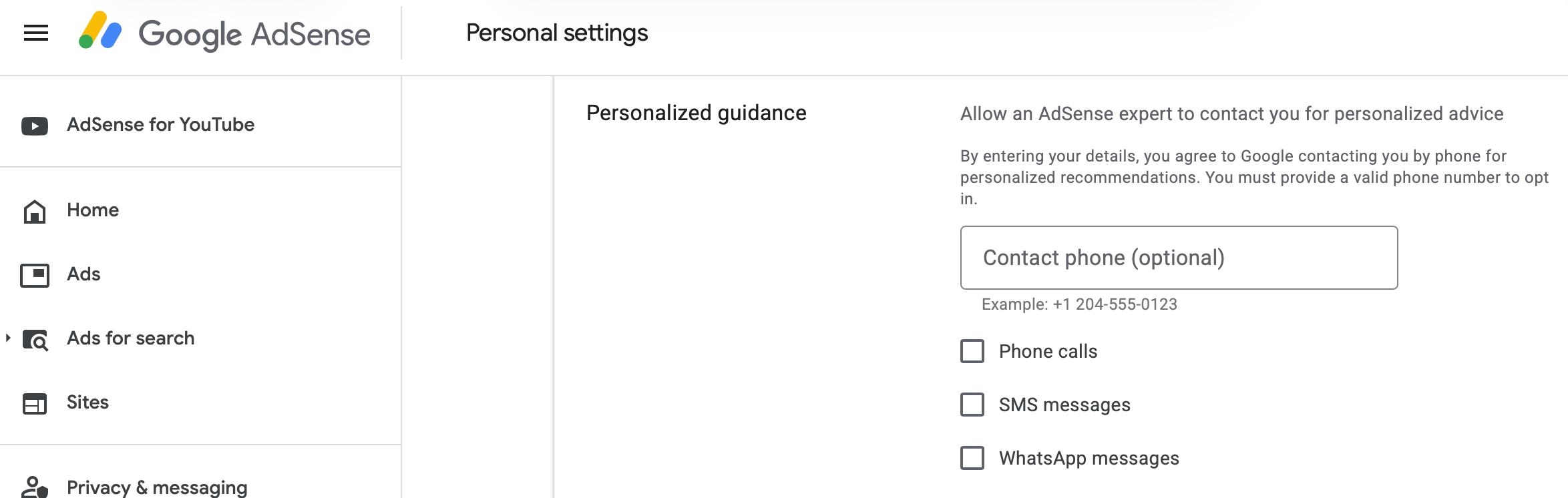 Expert en contact avec Google Adsense