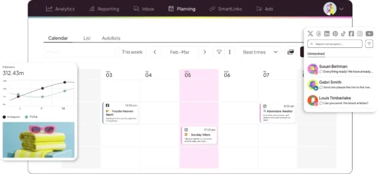 metricool Outils d'analyse et de gestion des réseaux sociaux