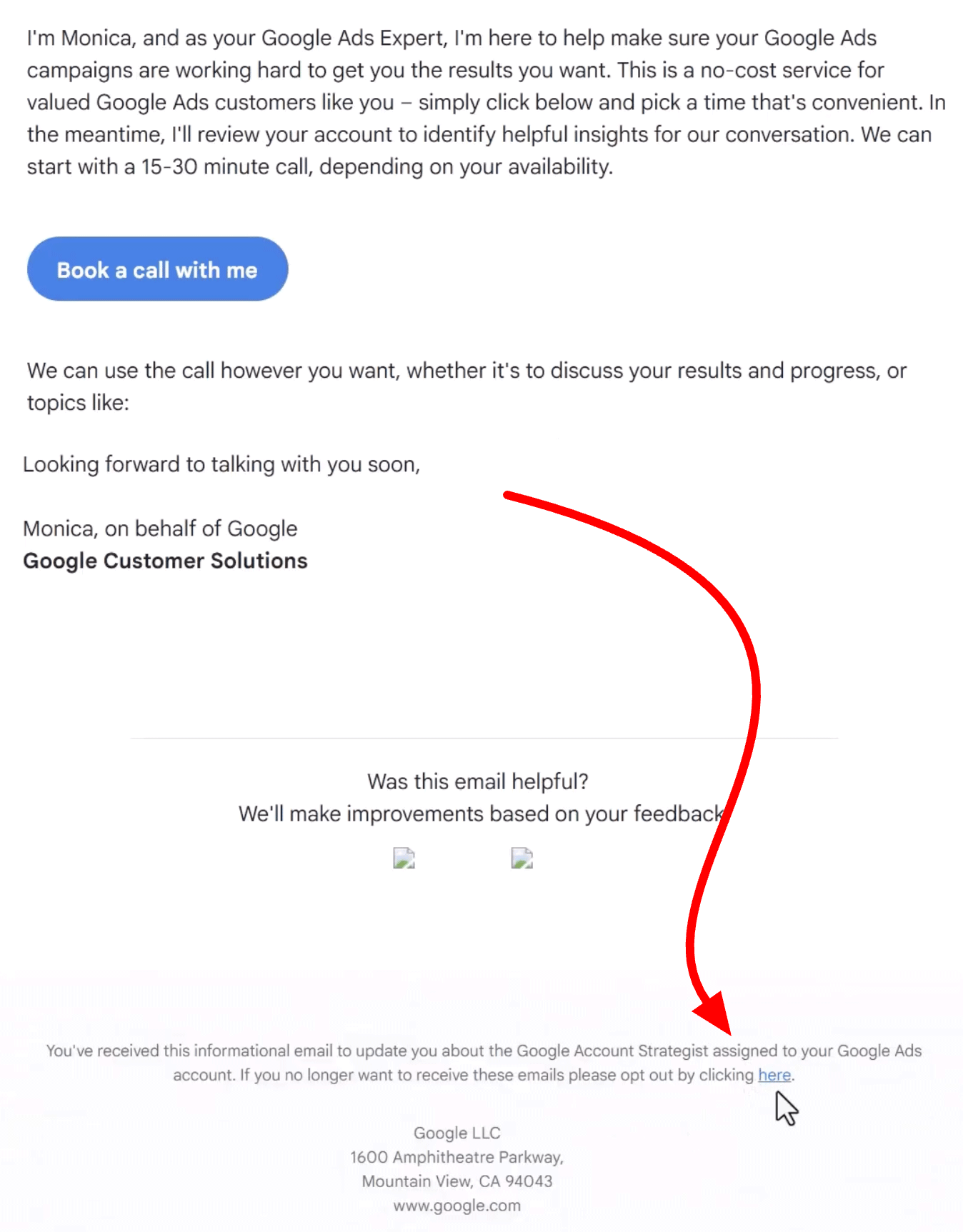 Expert Google Ads Réserver Appel E-mails Désabonnement