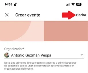 Informations sur l'événement