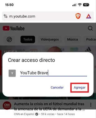 Ajouter un accès