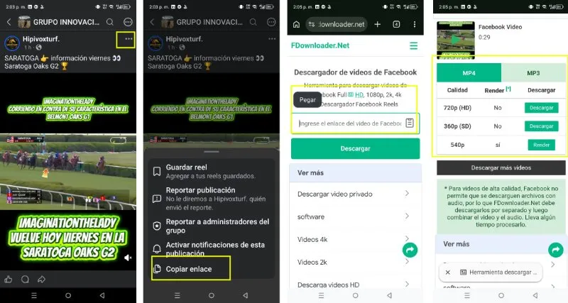 Comment télécharger une vidéo Facebook depuis l'application
