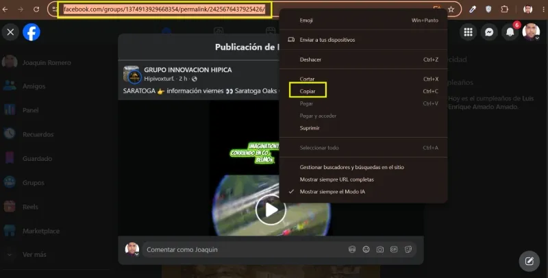 Comment copier le lien vidéo Facebook depuis le Web