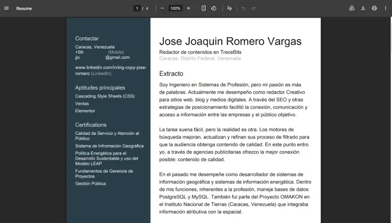 CV téléchargé depuis LinkedIn