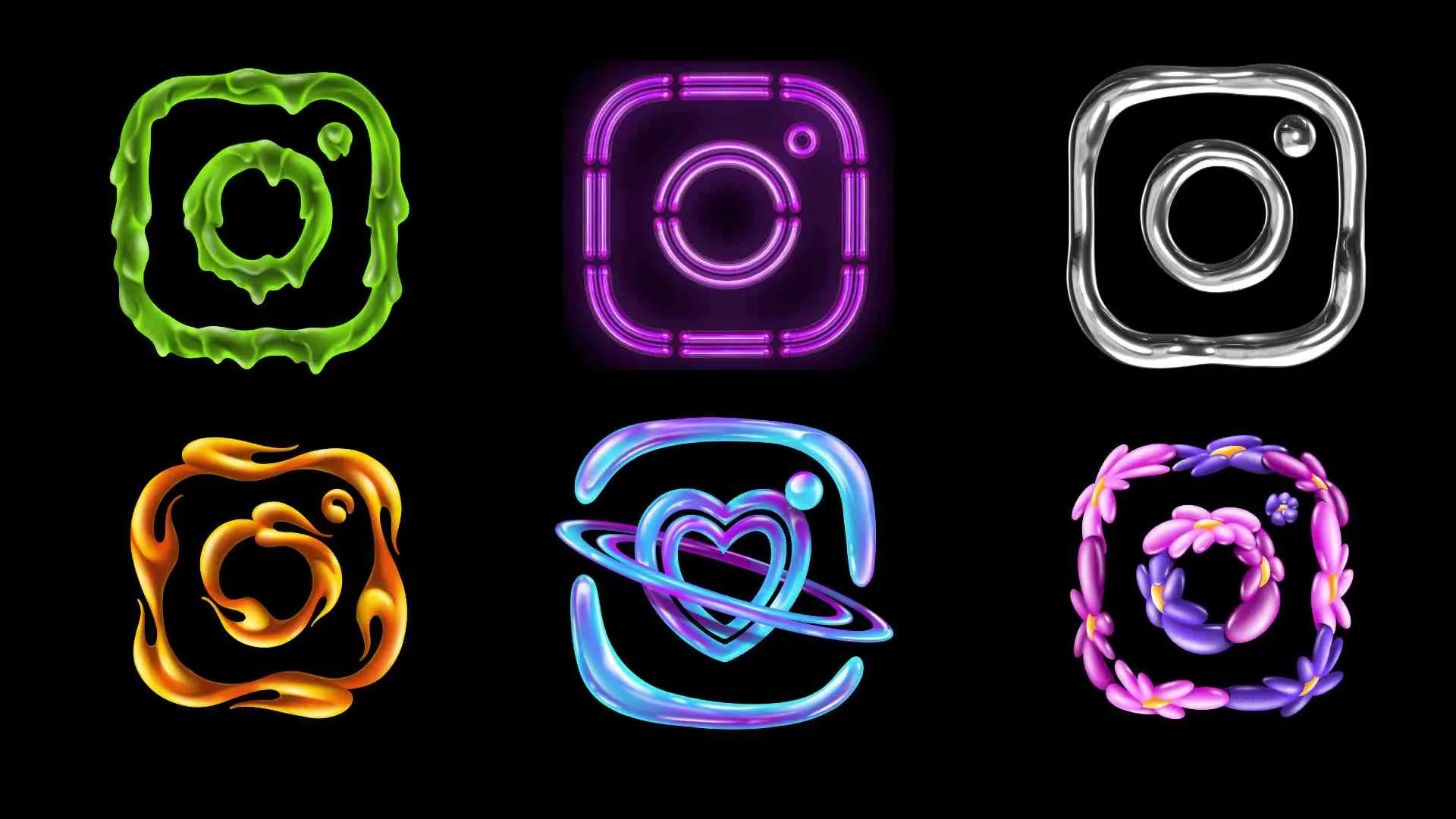 icônes du logo instagram