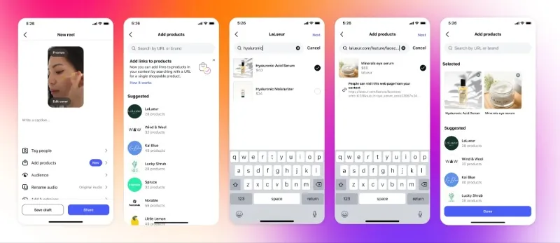 Comment ajouter un produit à une bobine Instagram