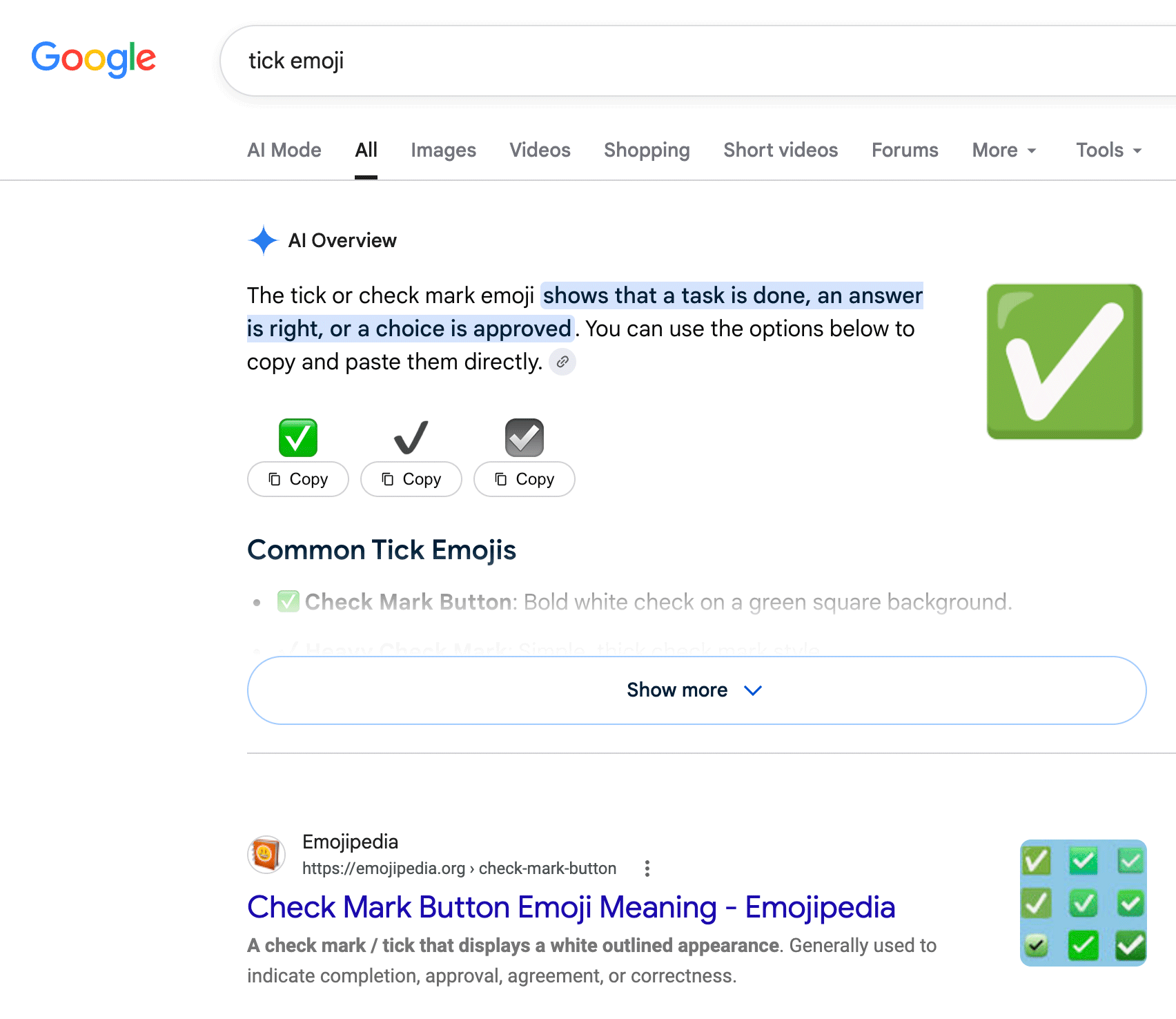 Présentation de Google Ai Cocher Emoji