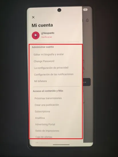Menu Keek