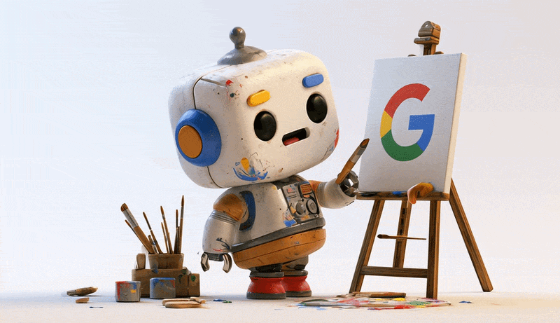 Robot Painting Google