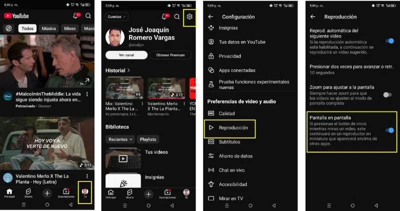 Comment activer la lecture écran sur écran sur YouTube pour voir la vignette de la vidéo en arrière-plan