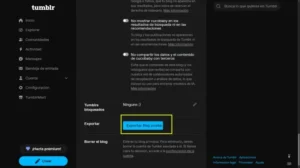 Comment exporter mon blog Tumblr 