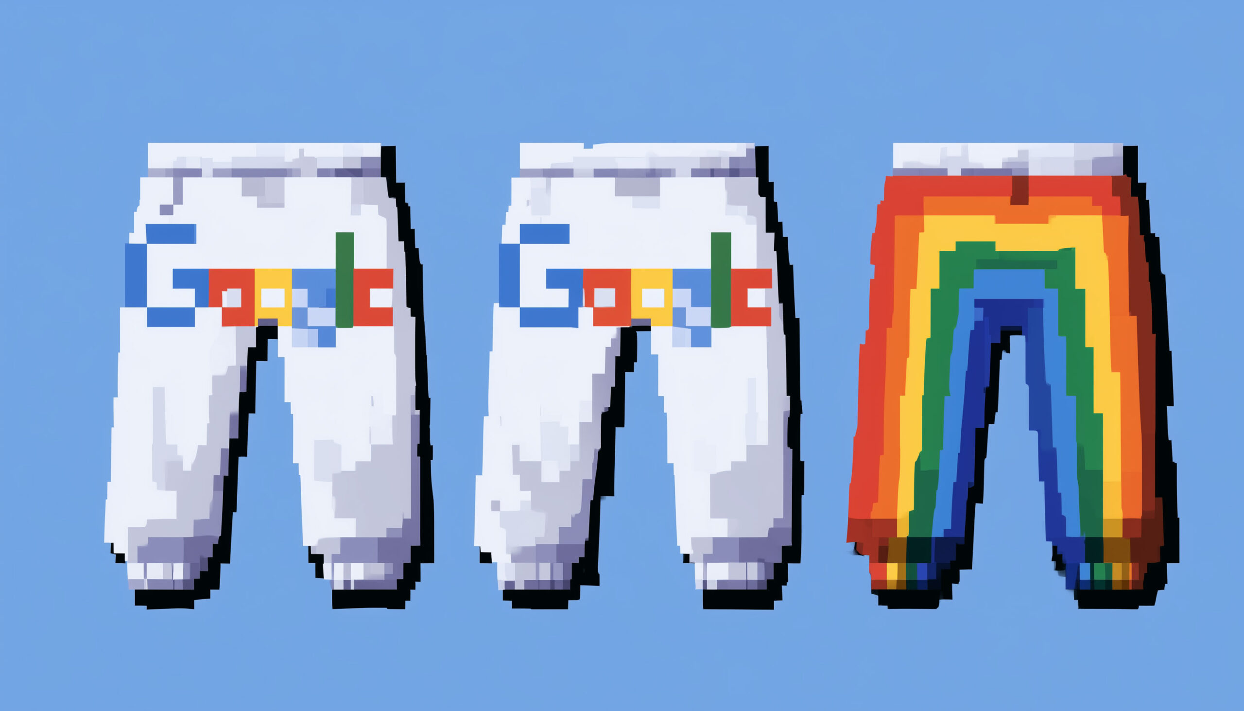 Pixelated Google Product Pants