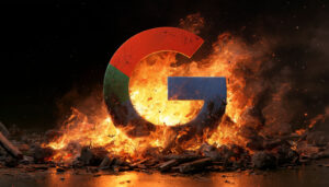 Google Logo Fire