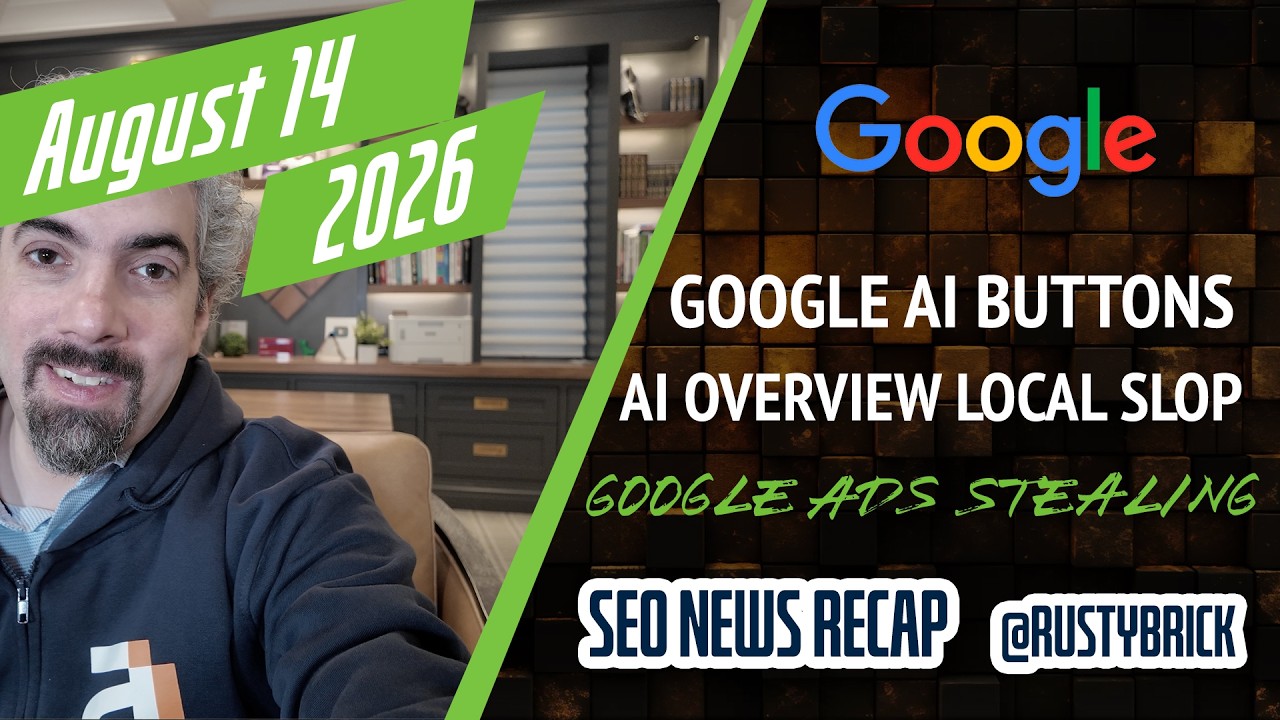 Récapitulatif vidéo Buzz : test de la page d'accueil de l'IA de Google, slop du pack local de l'IA, braconnage des annonceurs de Google et méta-construction d'un moteur de recherche