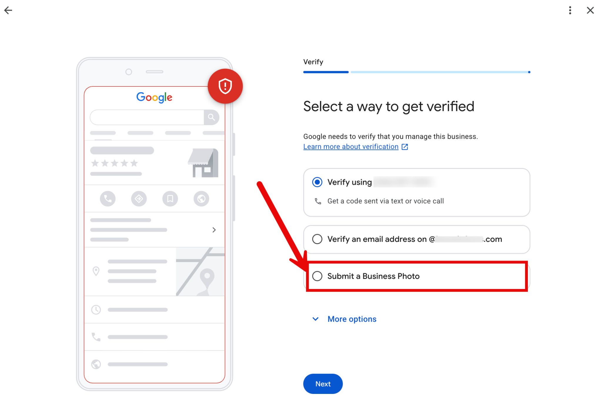 Profils d'entreprise Google Vérification des photos d'entreprise