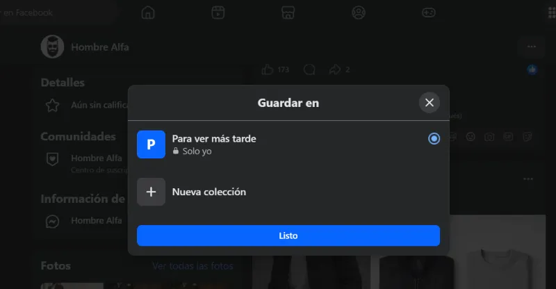 enregistrer la publication Pour voir plus tard Facebook