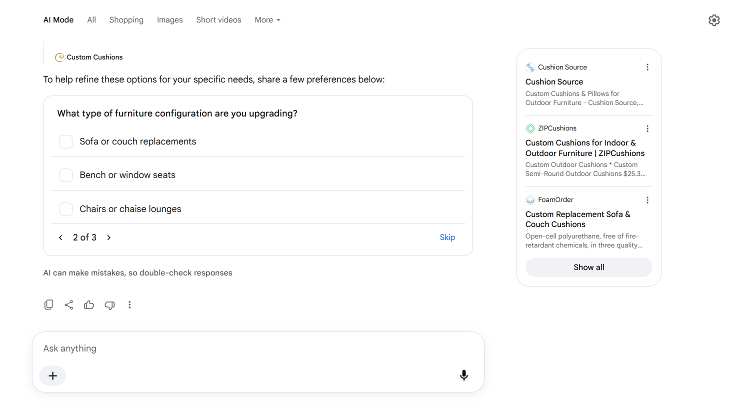 Google Ai Mode Ignorer la pagination Desktop 2