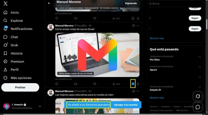 Comment archiver une publication dans X