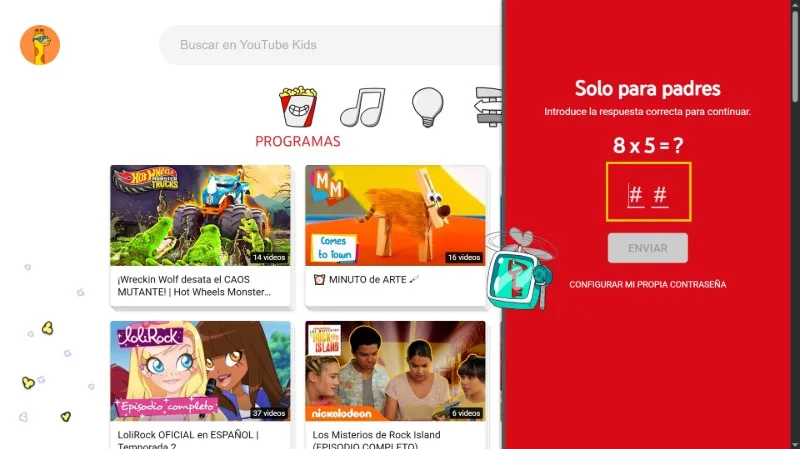 Paramètres de YouTube Kids