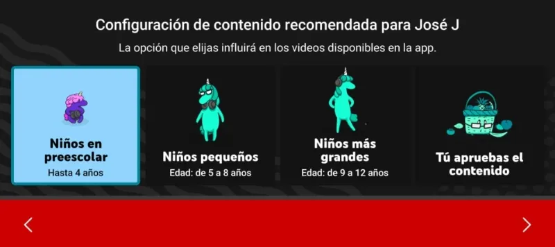 Configurer le profil de l'application YouTube Kids