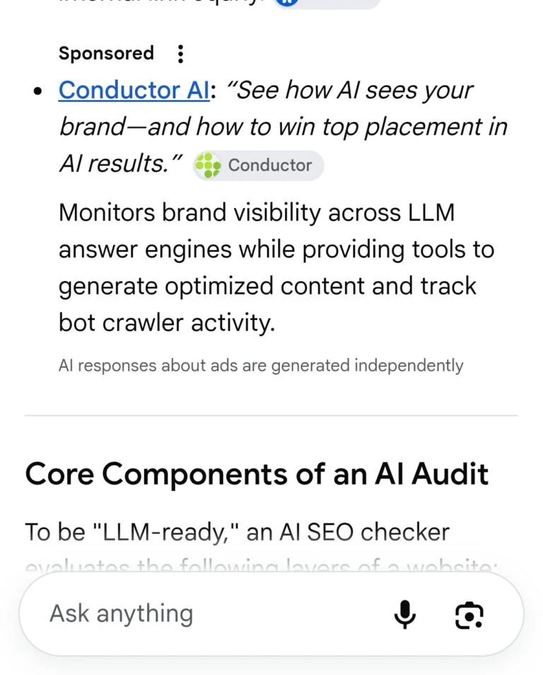 Google Ai Mode Text Link Annonces Mobile