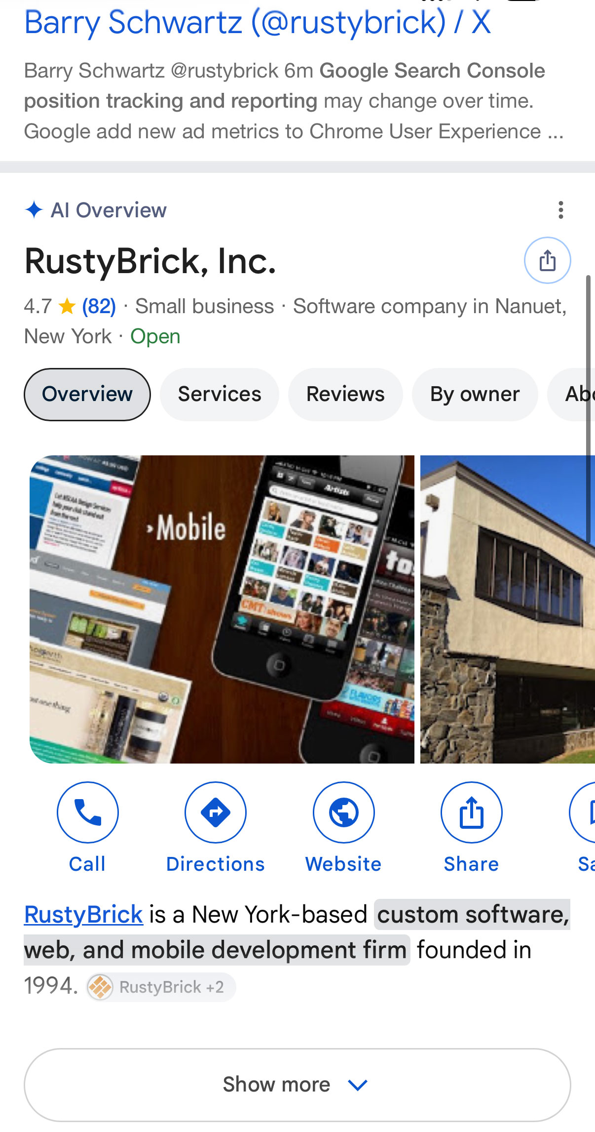 Présentation de l'IA du panneau de connaissances local de Google