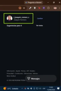 Accédez au profil Web Instagram