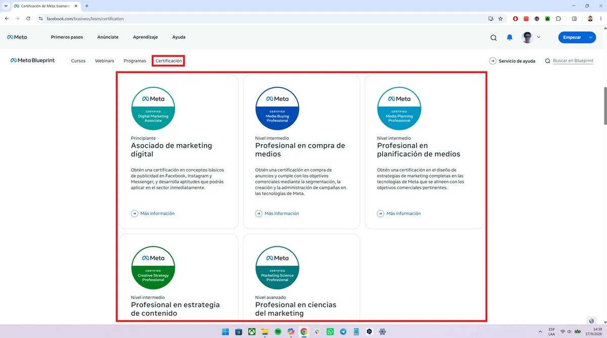 Rubrique Certifications