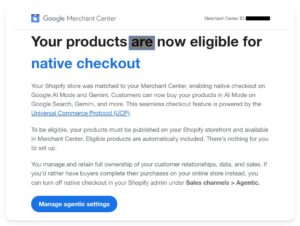 Google Shopping Cart
