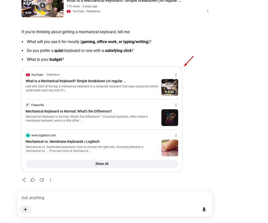 Présentation de Google Ai En bas Afficher plus
