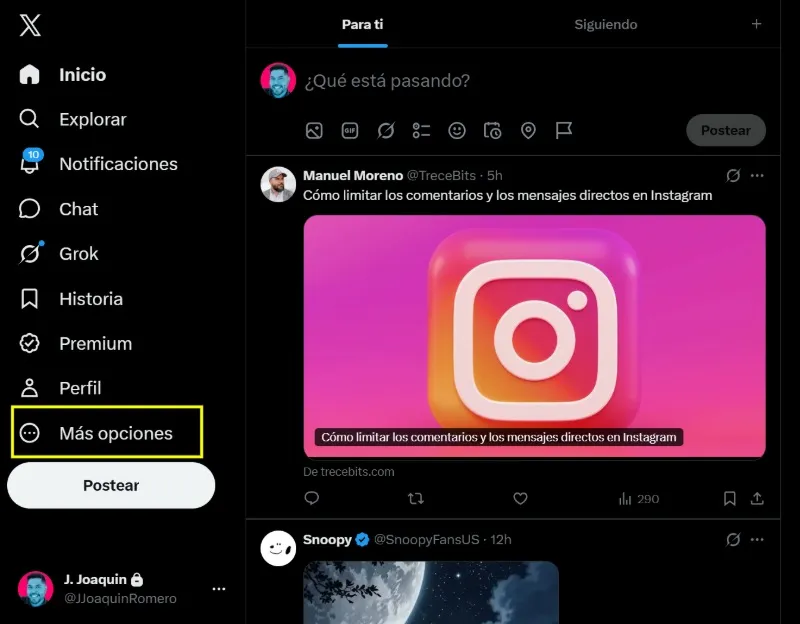 X Paramètres Twitter