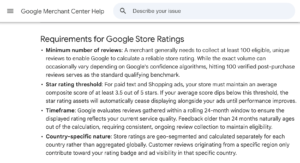 Google Store Ratings Requirements