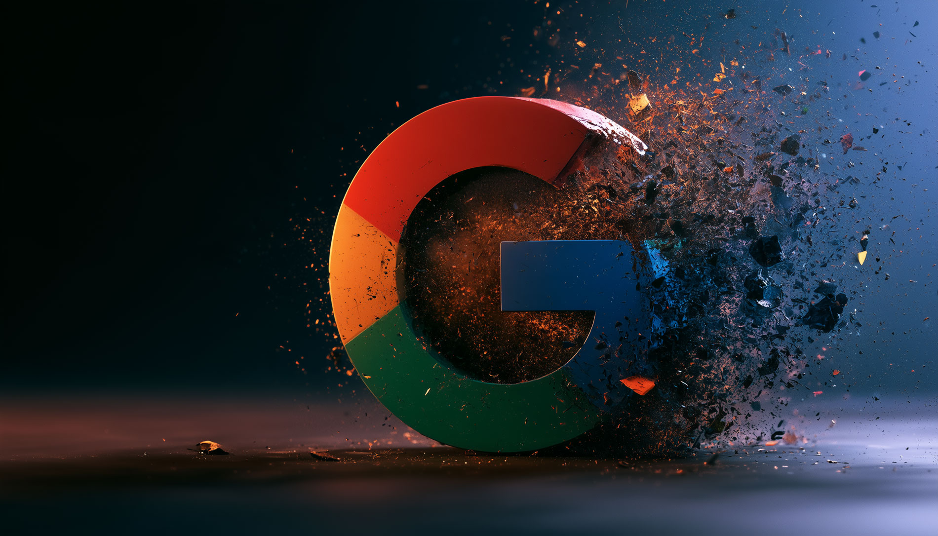 Google Logo Implode