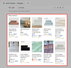 Google Blue Shopping Search